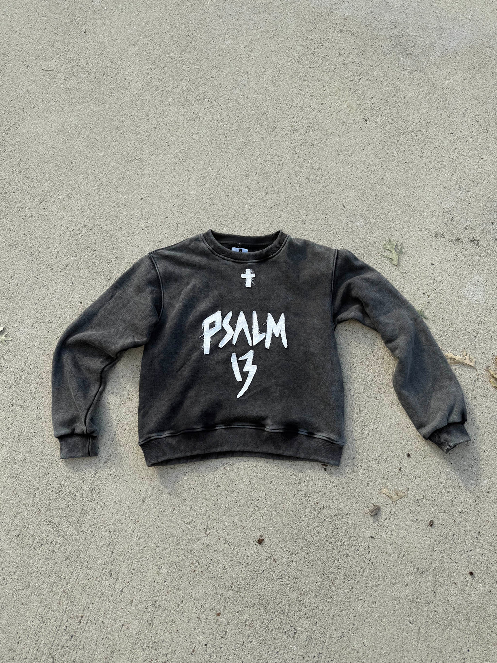 PSALM 13 Crewneck (Washed Black)